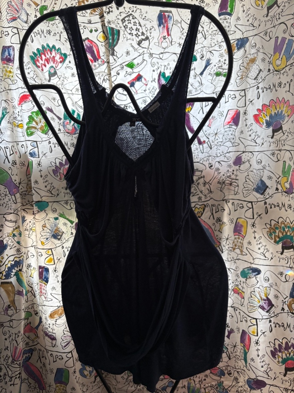 Zinc viscose tunic tank top